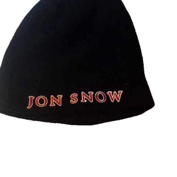 Jon snow beanie Game of Thrones Black one size fit all Unisex Official Merch - Picture 1 of 4